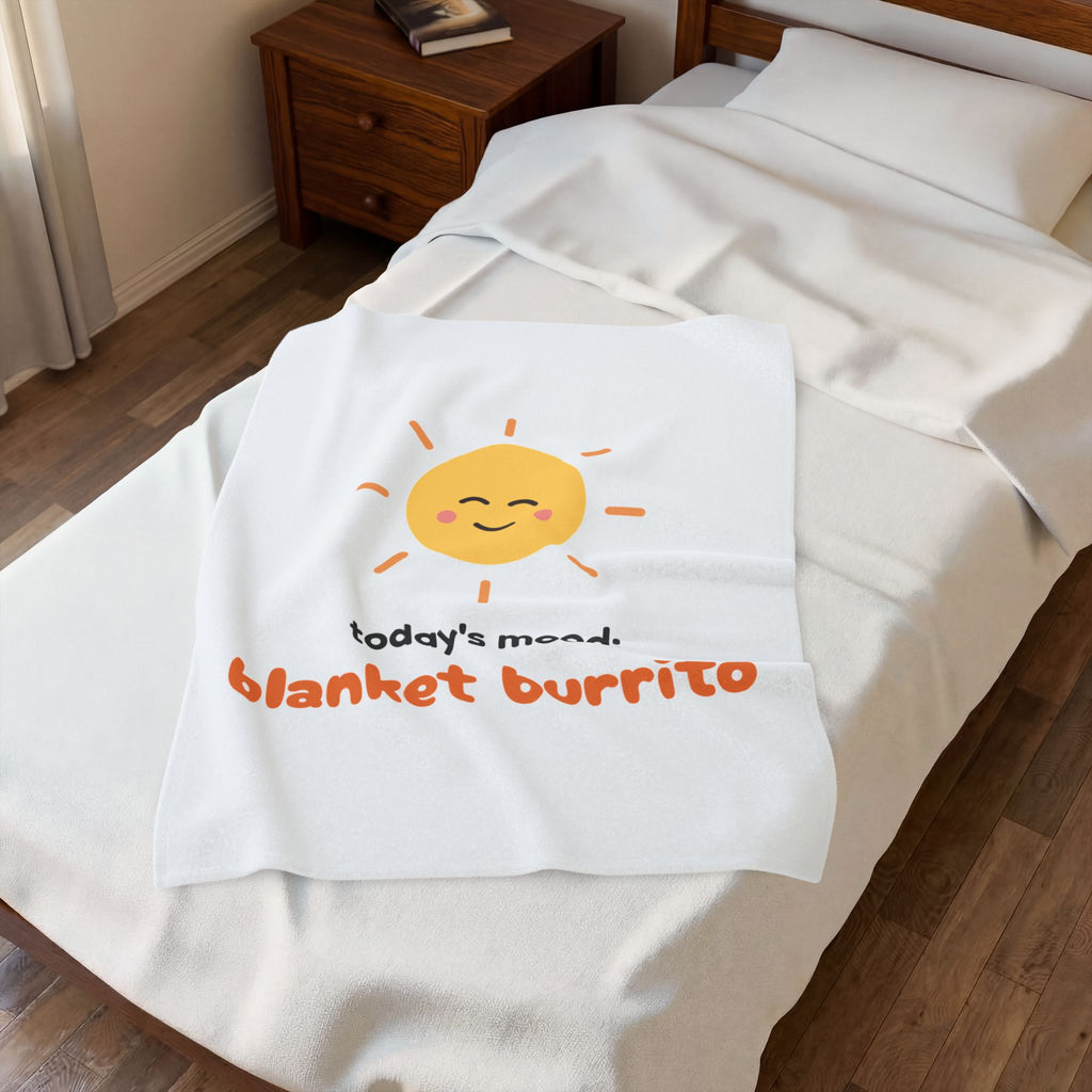 Cute Cozy Throw Blanket Todays Mood Blanket Burrito