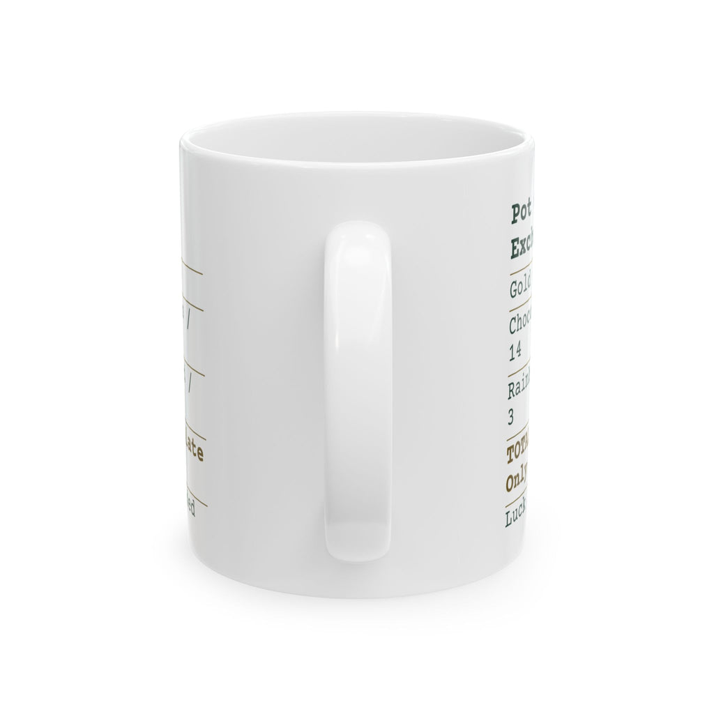 Funny St Patricks Day Coffee Mug Pot Of Gold Receipt Chocolate Coins