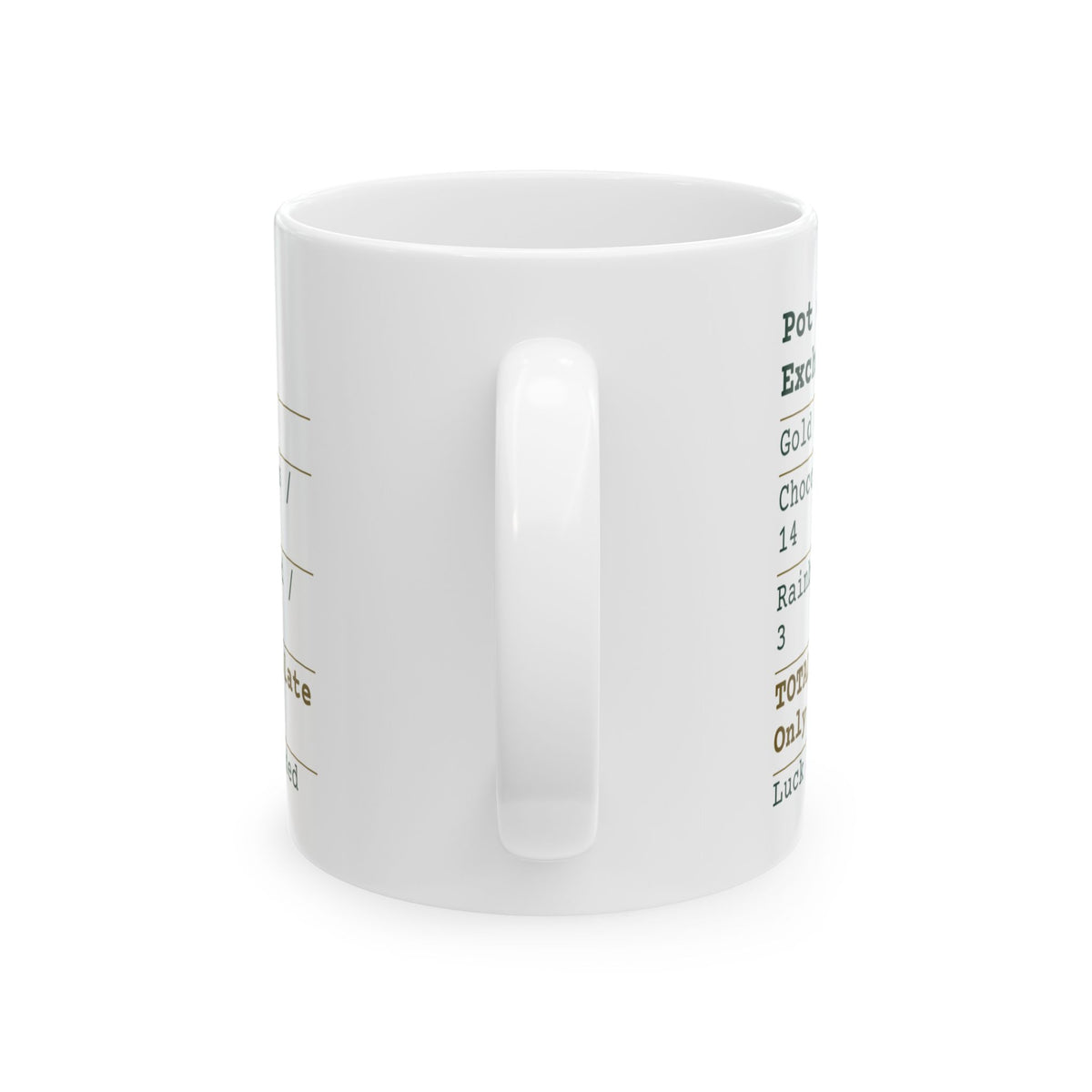 Funny St Patricks Day Coffee Mug Pot Of Gold Receipt Chocolate Coins