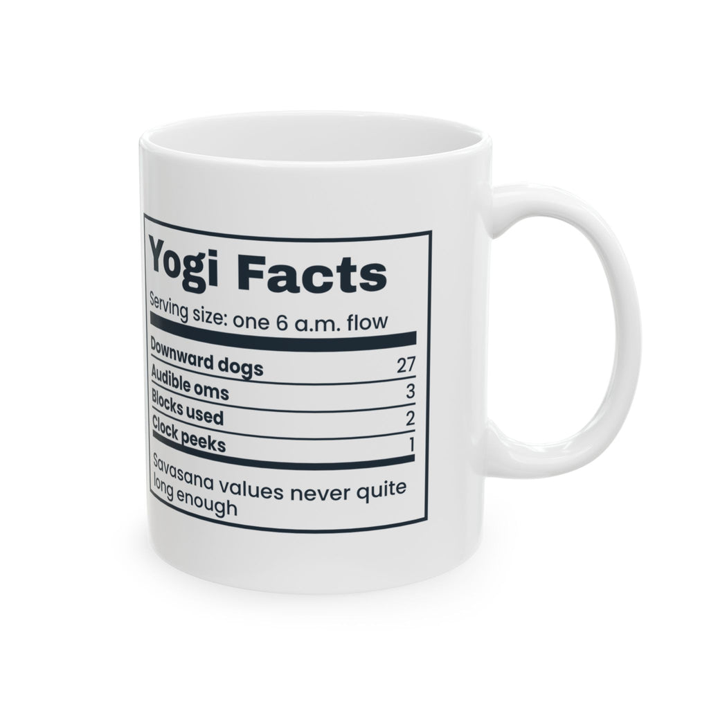 Funny Yoga Mug Yogi Facts Nutrition Label For Yoga Teachers