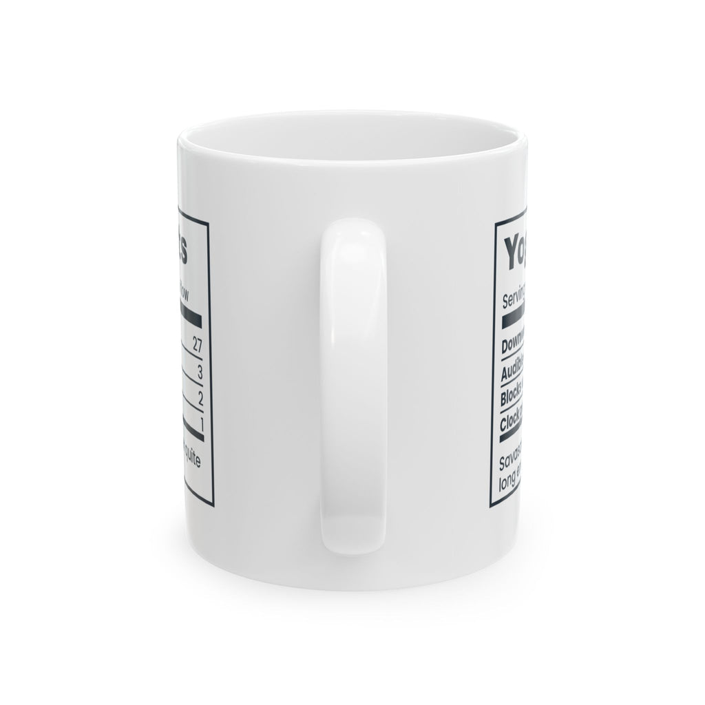 Funny Yoga Mug Yogi Facts Nutrition Label For Yoga Teachers