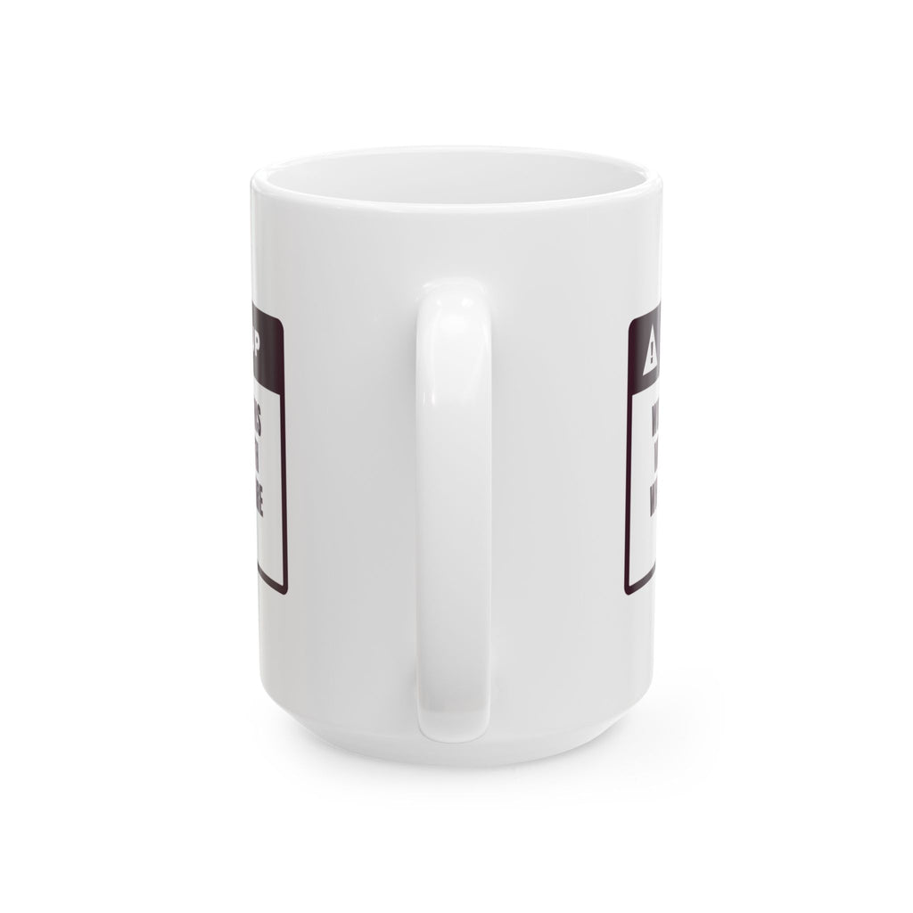 Funny Wine Lover Coffee Mug Pairs With Whatever You Are Eating Warning