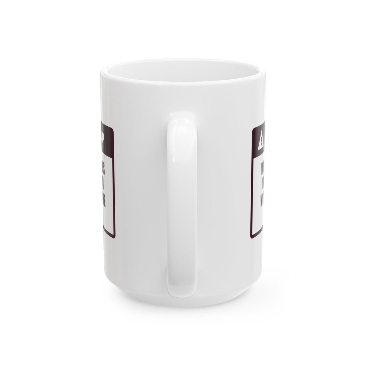 Funny Wine Lover Coffee Mug Pairs With Whatever You Are Eating Warning
