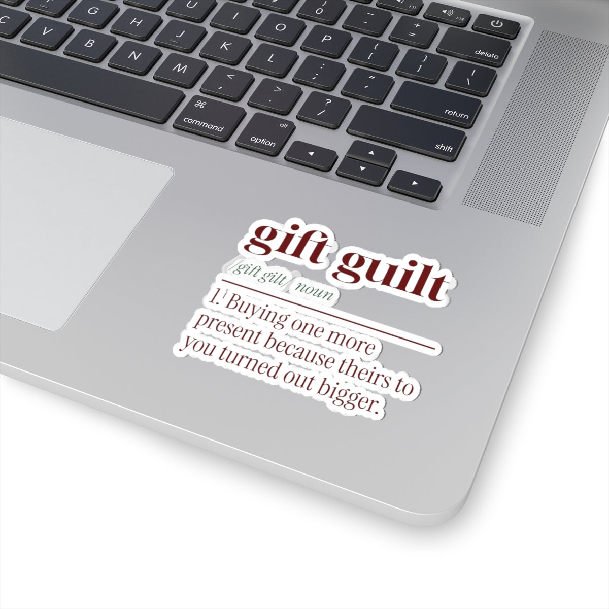 Funny Christmas Shopping Sticker Buying One More Definition