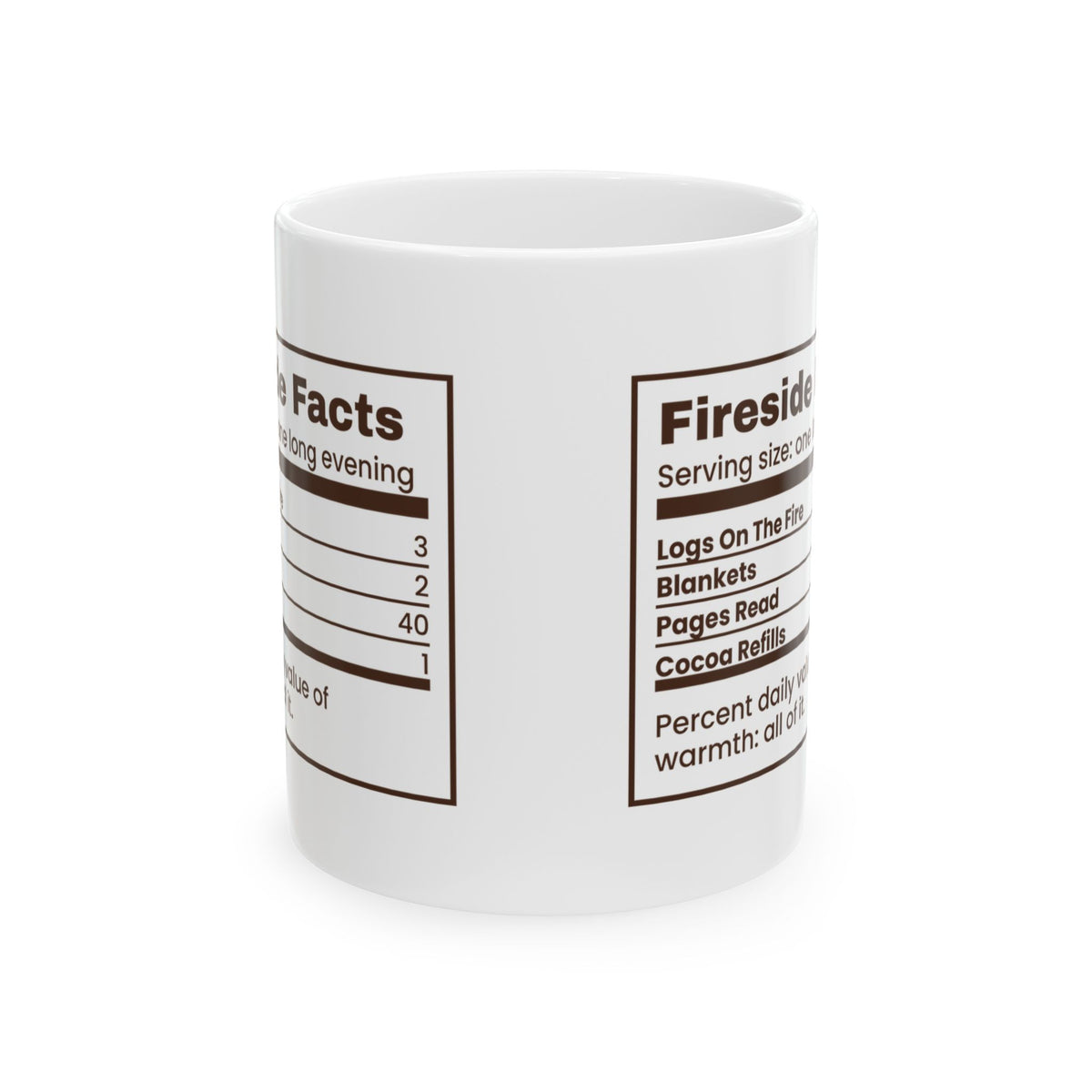 Christmas Coffee Mug Fireside Facts Cozy Winter Reading Cup