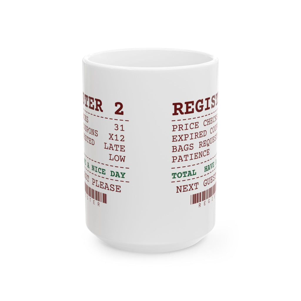 Funny Christmas Retail Coffee Mug Price Checks 31 Register Receipt