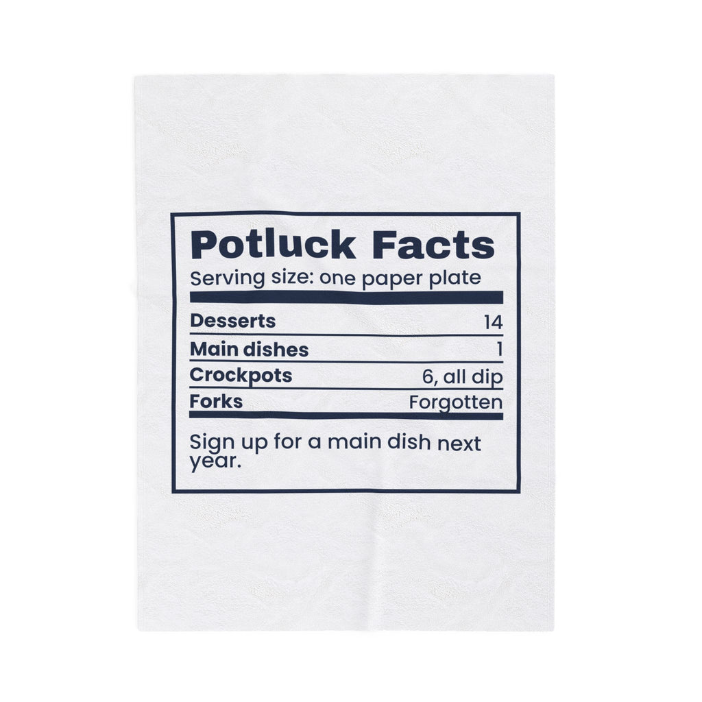 Funny Office Christmas Potluck Throw Blanket Potluck Nutrition Facts