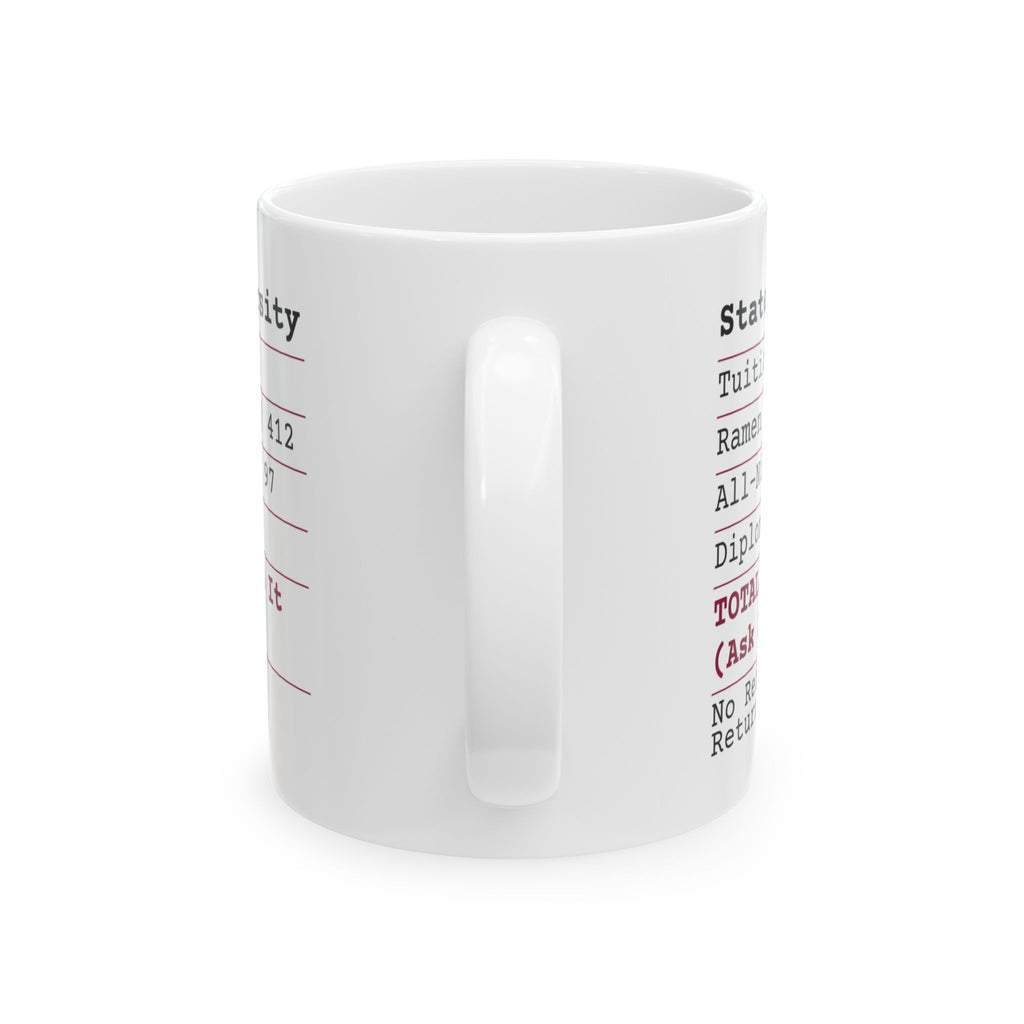 Funny College Grad Mug Tuition Receipt Worth It Ask Later