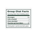 Funny Christmas Family Sticker Group Chat Facts Nutrition Label