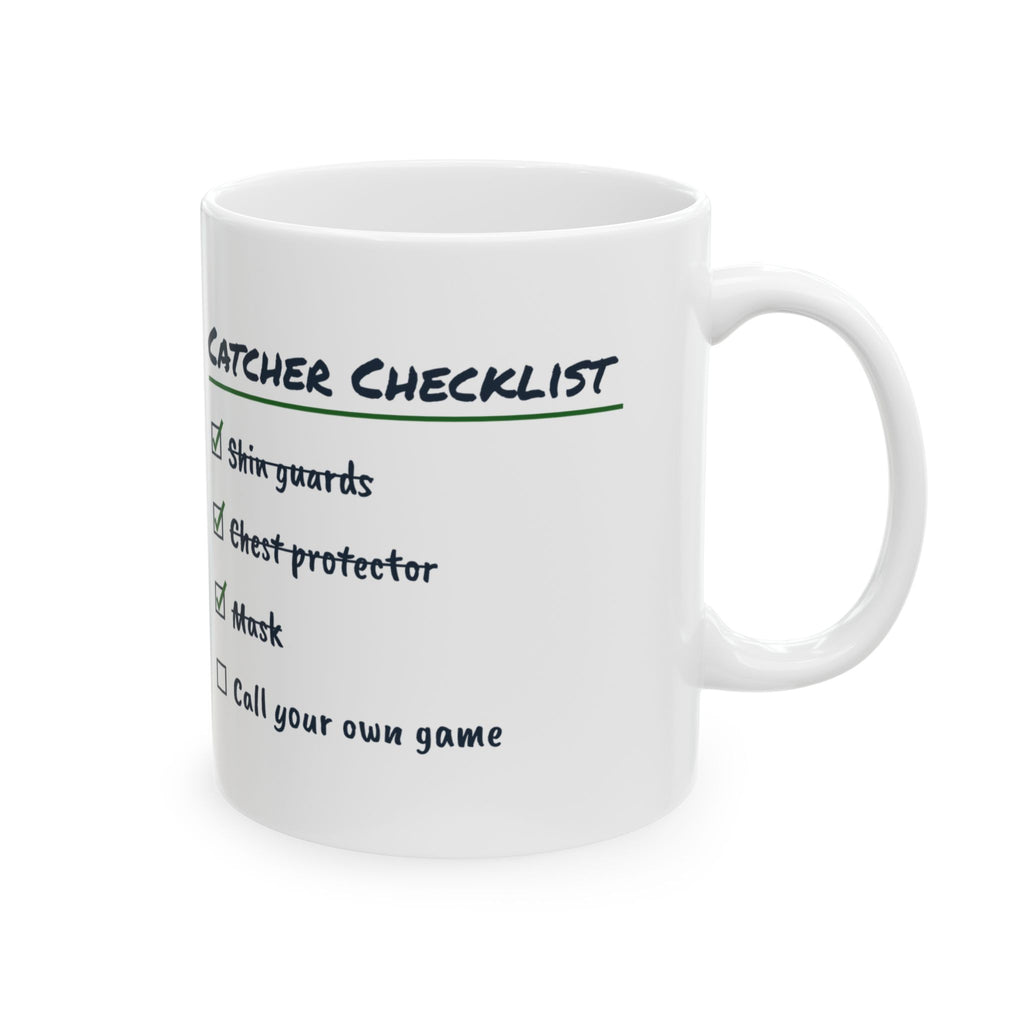 Softball Catcher Coffee Mug Catcher Checklist