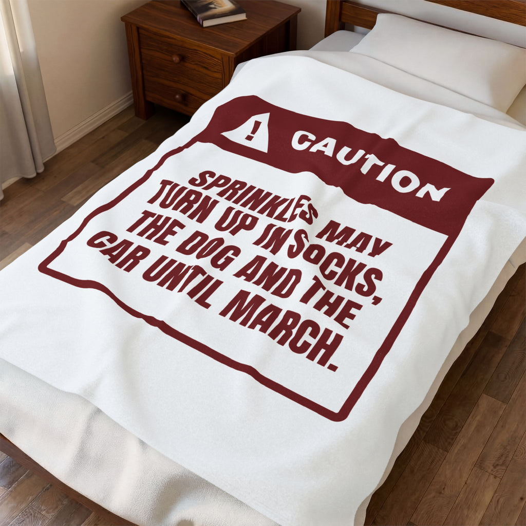Funny Christmas Baking Throw Blanket Sprinkles Found Until March For Bakers