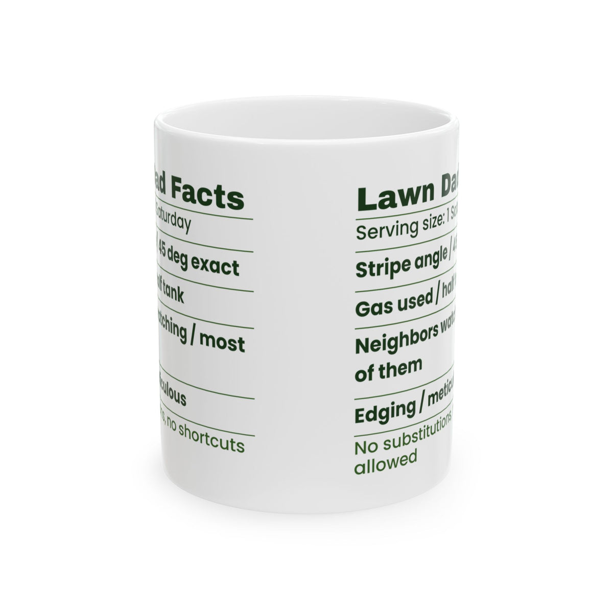 Funny Lawn Dad Coffee Mug Lawn Dad Facts Label For Dad