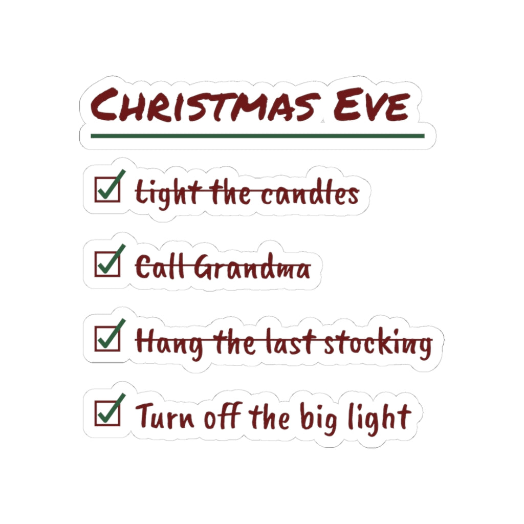 Christmas Eve Sticker Hang The Last Stocking Checklist