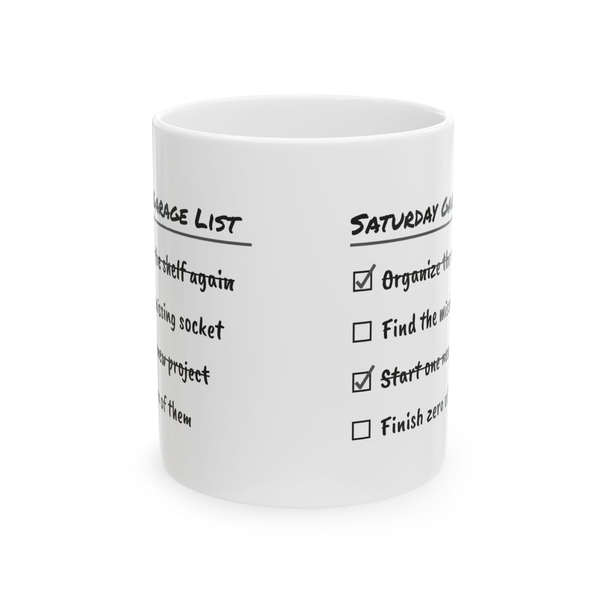 Funny Garage Dad Coffee Mug Saturday Garage List For Dad