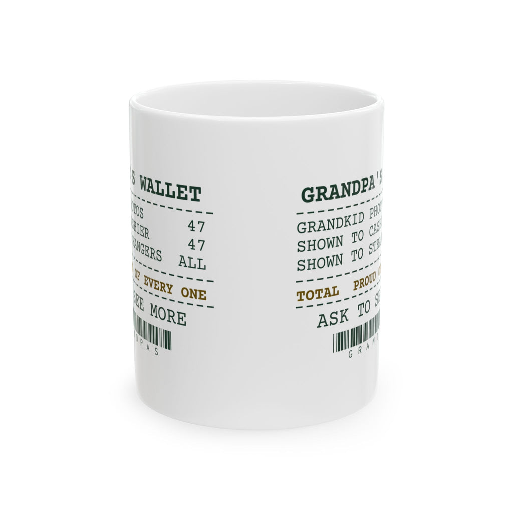 Funny Christmas Coffee Mug Grandpa's Wallet Photos Proud Of Every One