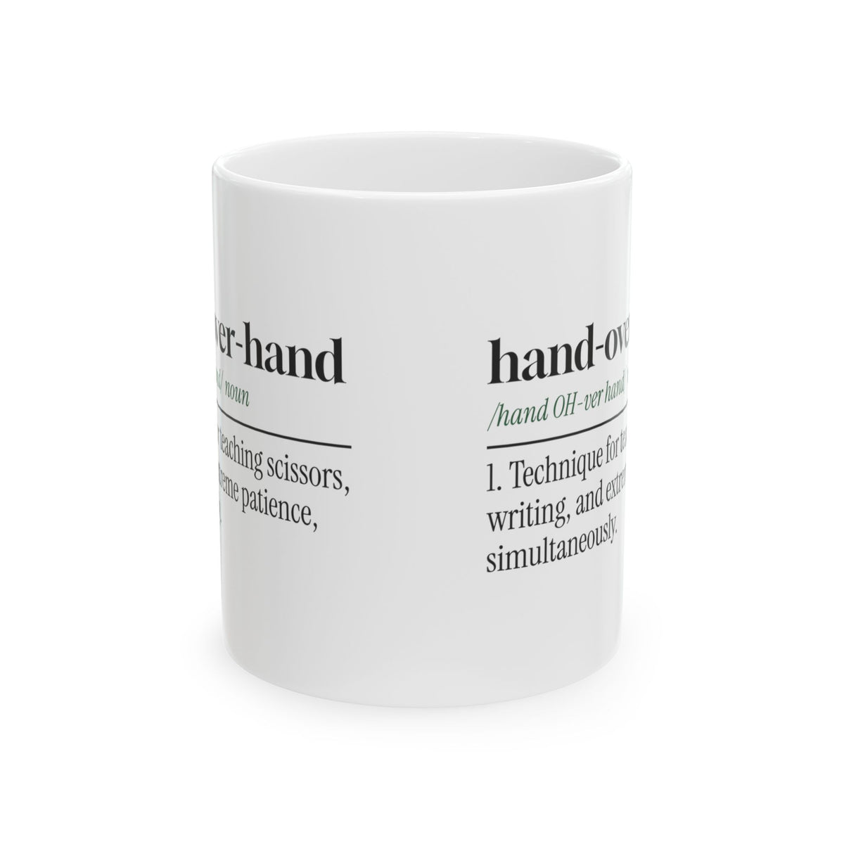 Funny Teacher Aide Coffee Mug Hand Over Hand For Paraeducators