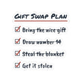 Funny White Elephant Sticker Gift Swap Plan Get It Stolen Checklist