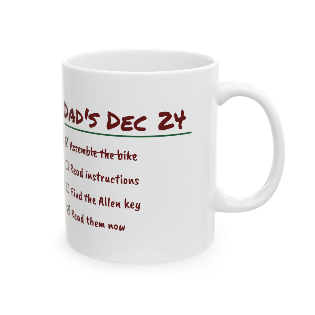 Funny Christmas Dad Coffee Mug Read The Instructions Eventually