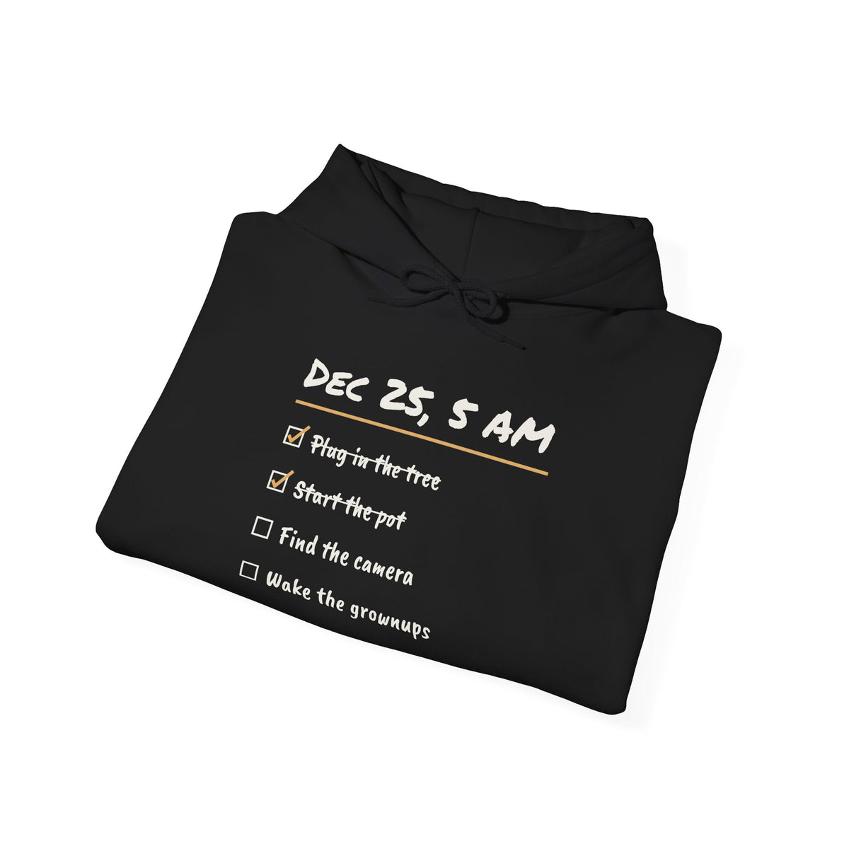 Funny Christmas Hoodie Plug In The Tree Start The Pot Checklist