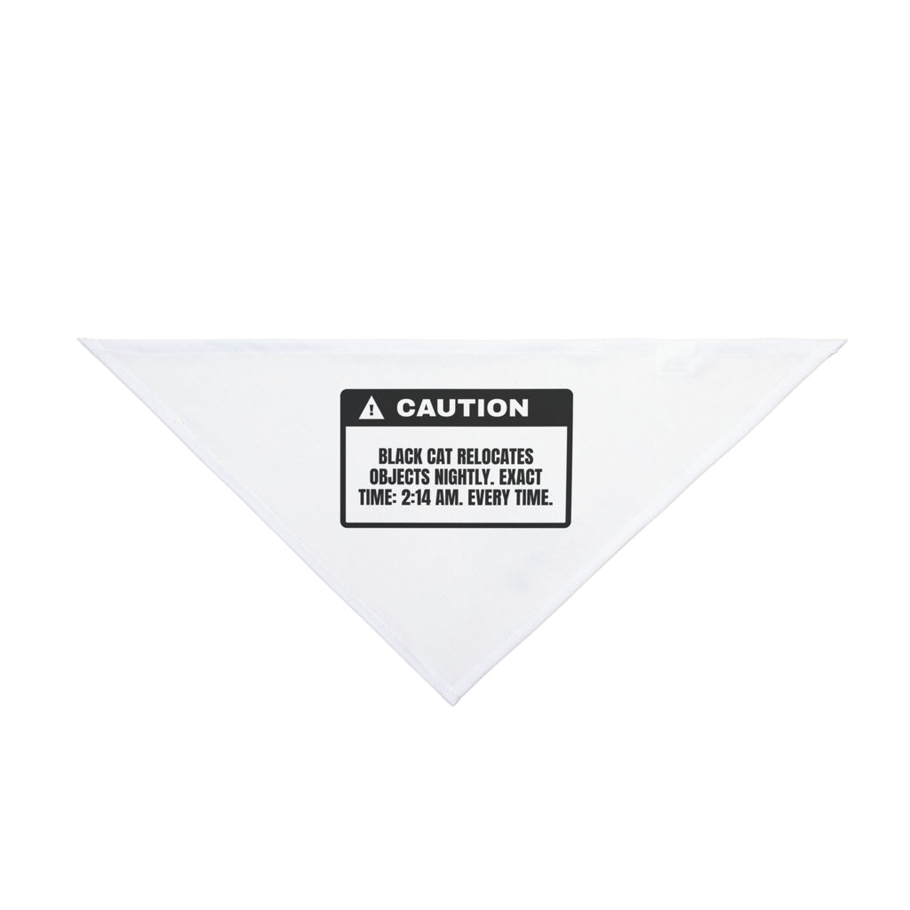 Black Cat Warning Dog Bandana 2am Object Relocation For Cat Owners