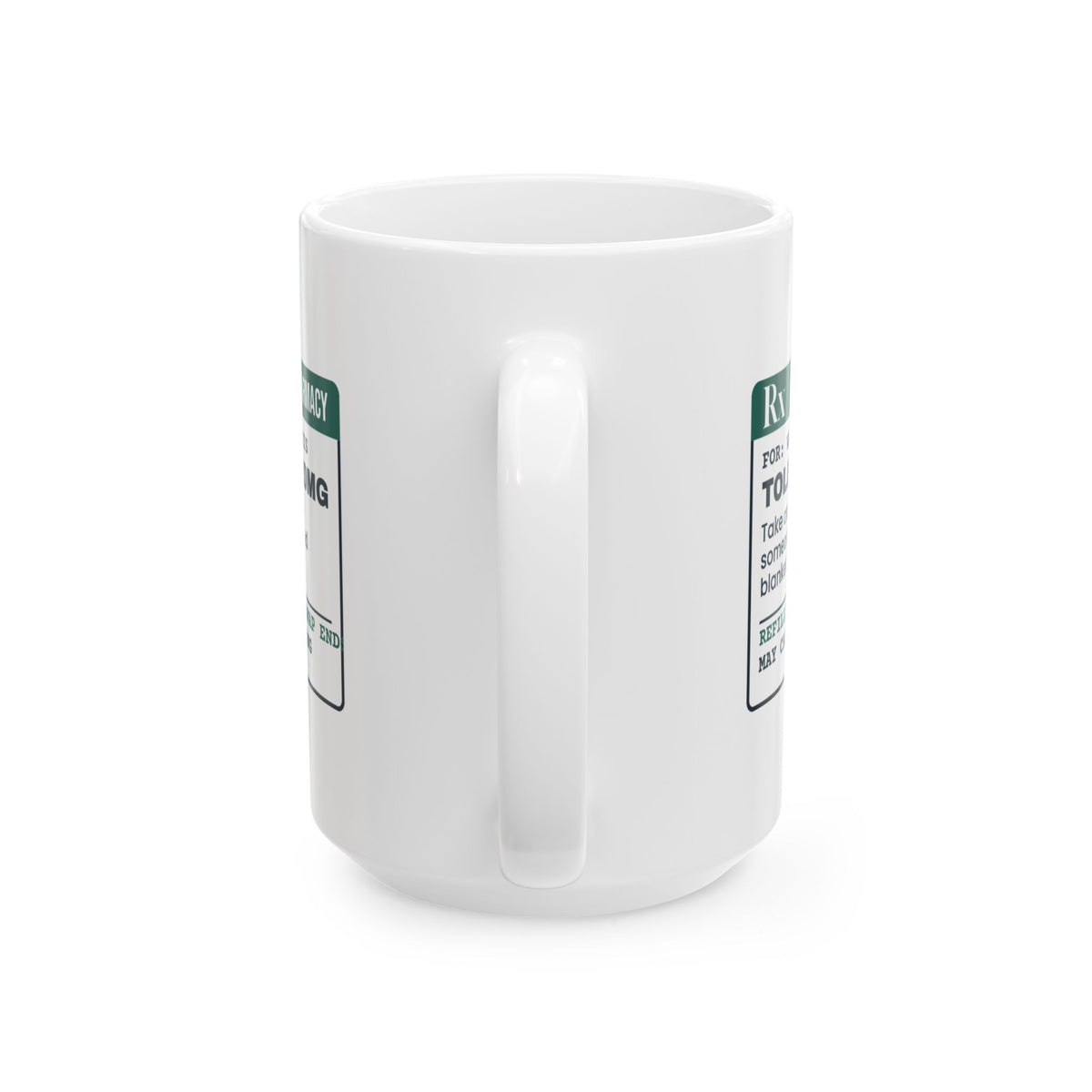 Funny White Elephant Coffee Mug Tolerance 20mg Prescription Label