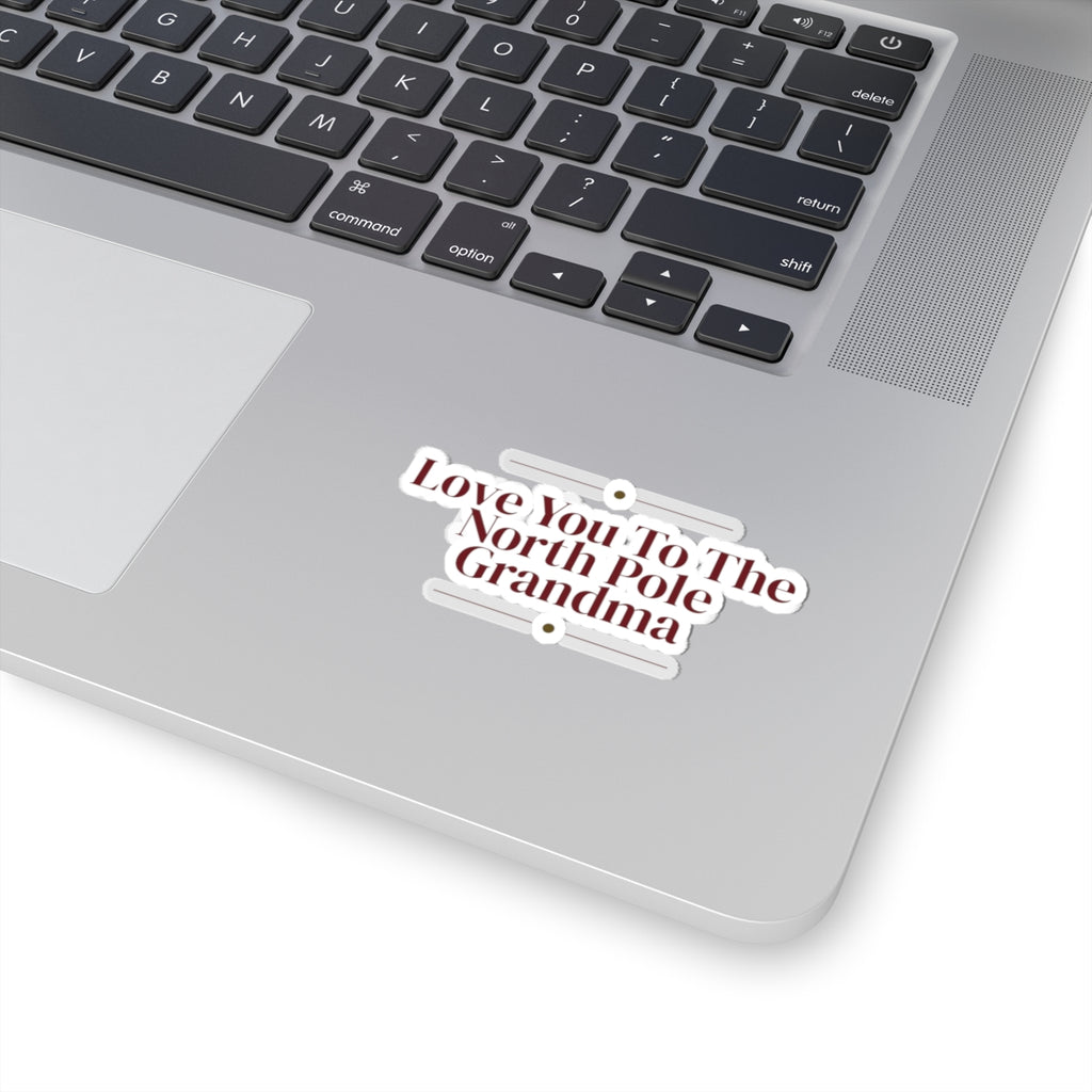 Christmas Sticker Love You To The North Pole Grandma
