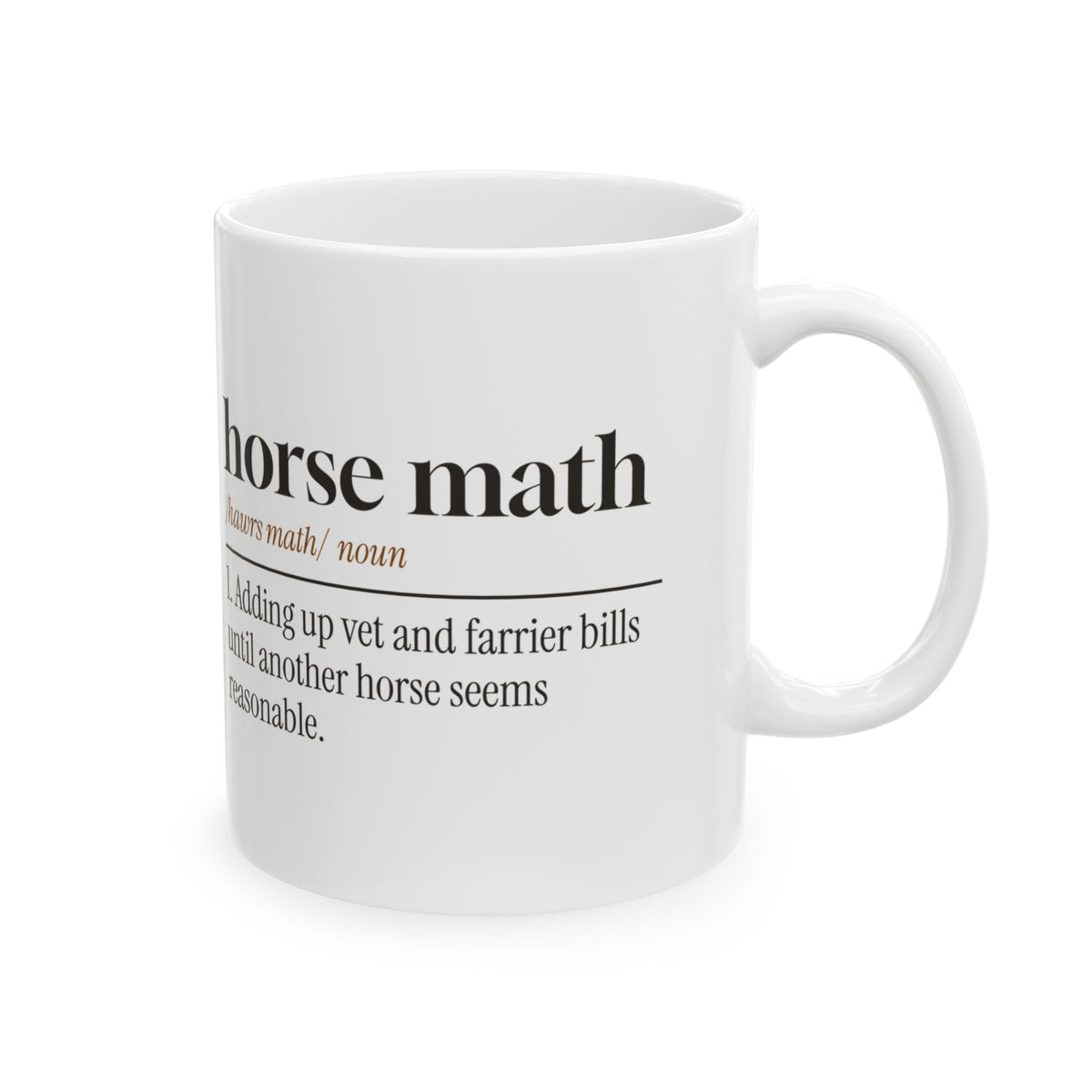 Horse Math Coffee Mug "Horse Math" For Horse Girls
