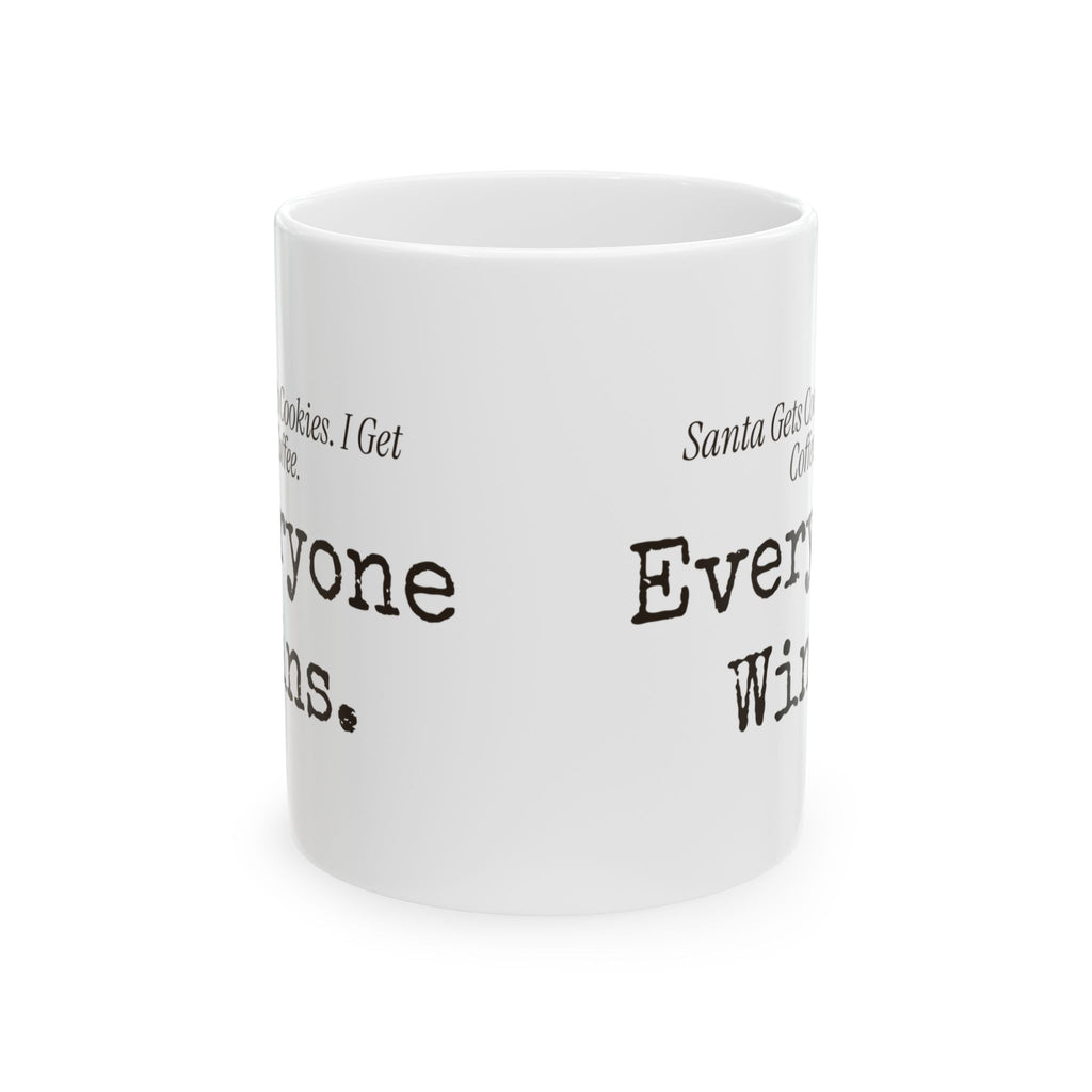 Funny Christmas Coffee Mug Santa Gets Cookies I Get Coffee