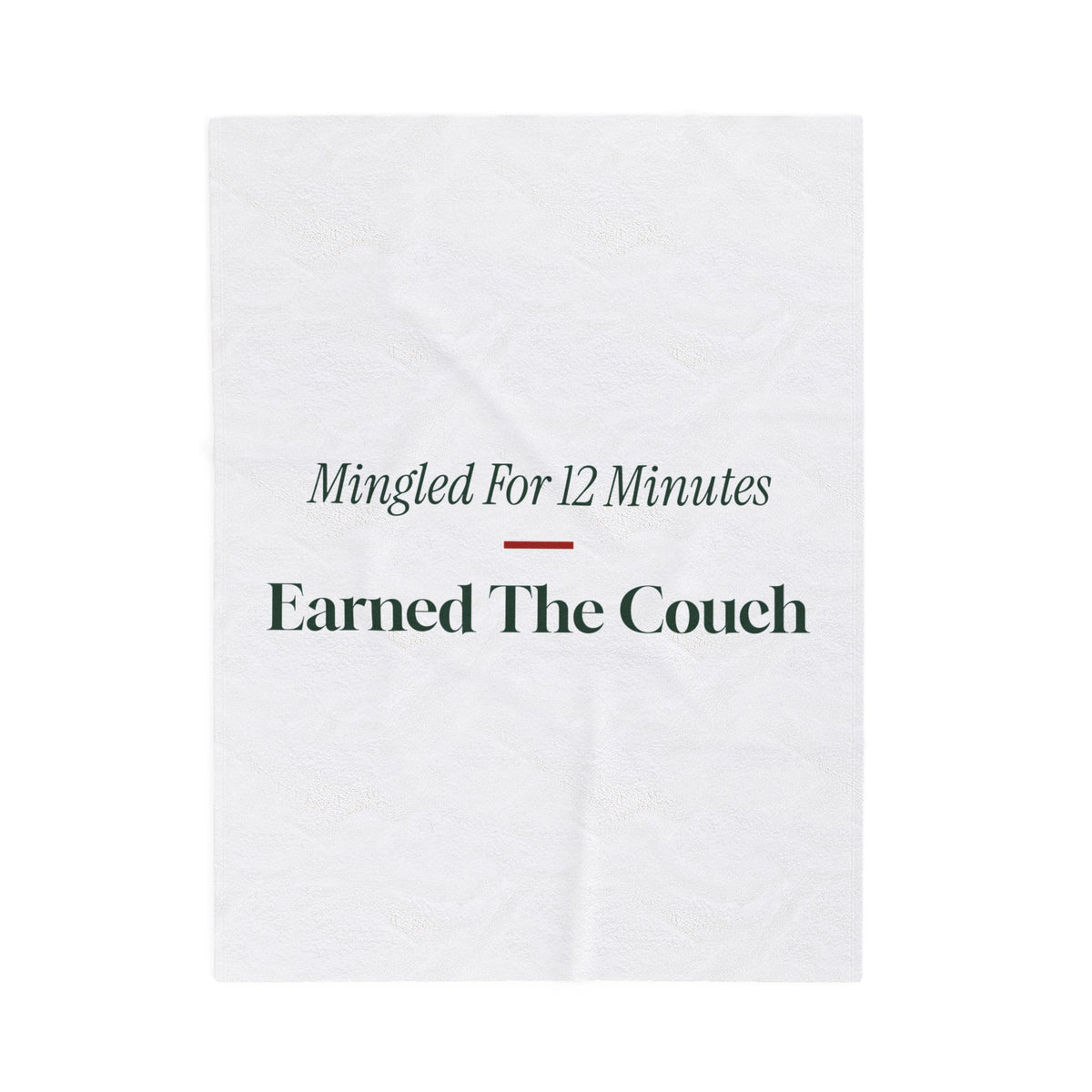 Funny Introvert Christmas Throw Blanket Mingled For 12 Minutes