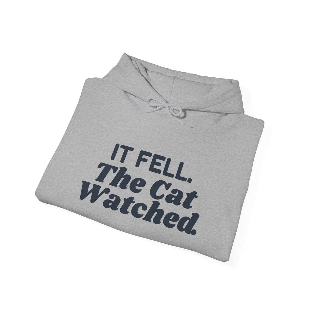 Funny Christmas Cat Hoodie It Fell The Cat Watched