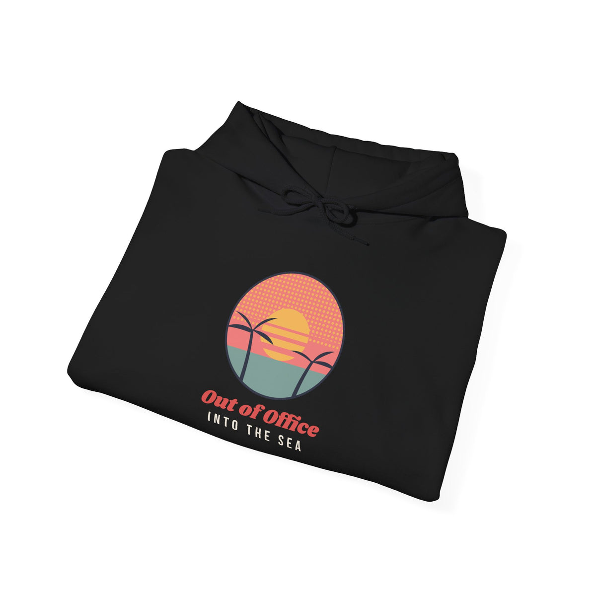 Retro Beach Hoodie Out Of Office Into The Sea
