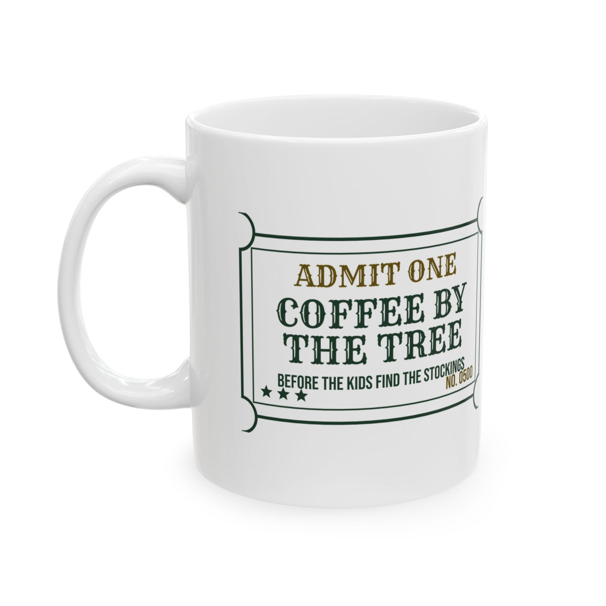 Christmas Coffee Mug Coffee By The Tree Lights On House Quiet