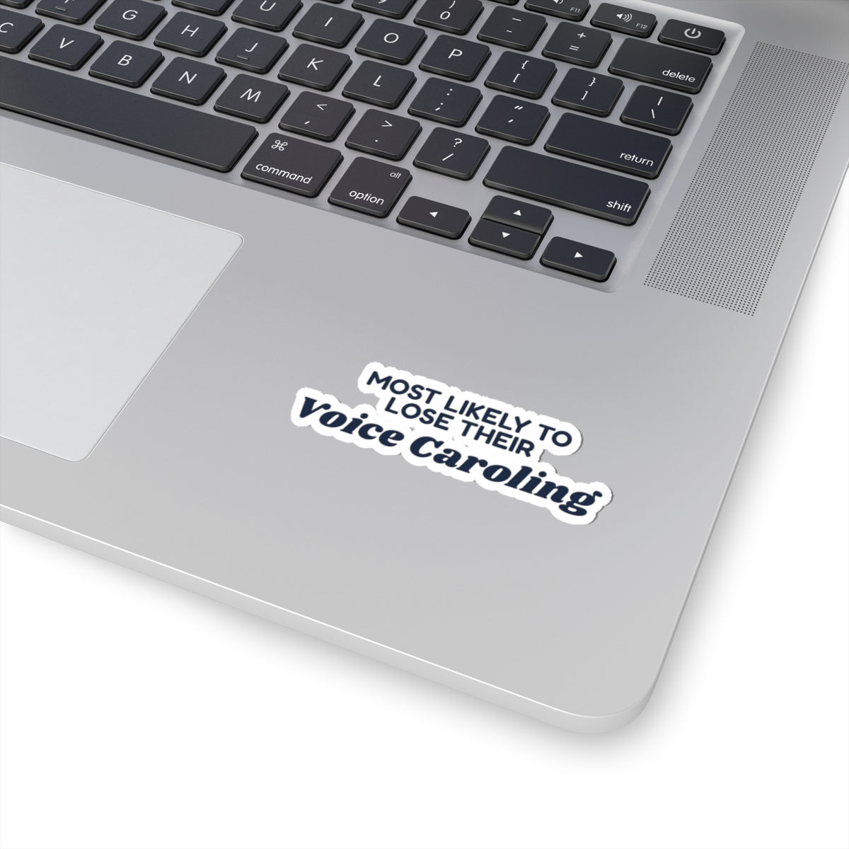 Funny Family Christmas Sticker Most Likely To Lose Their Voice Caroling
