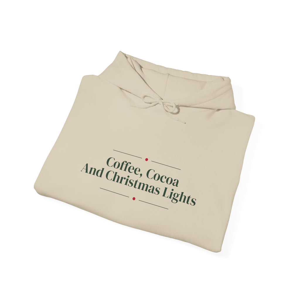 Christmas Hoodie Coffee Cocoa And Christmas Lights Cozy Mug
