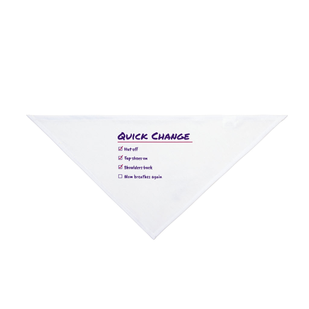 Funny Dance Mom Dog Bandana Quick Change Checklist