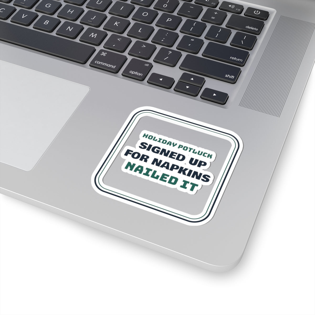 Funny Christmas Office Potluck Sticker Signed Up For Napkins