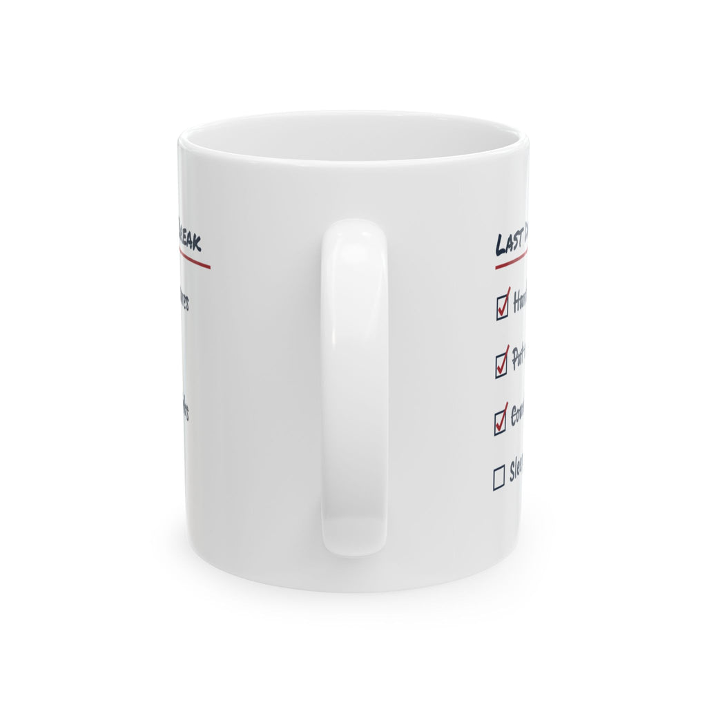 Funny Christmas Teacher Coffee Mug Last Day Before Break Checklist