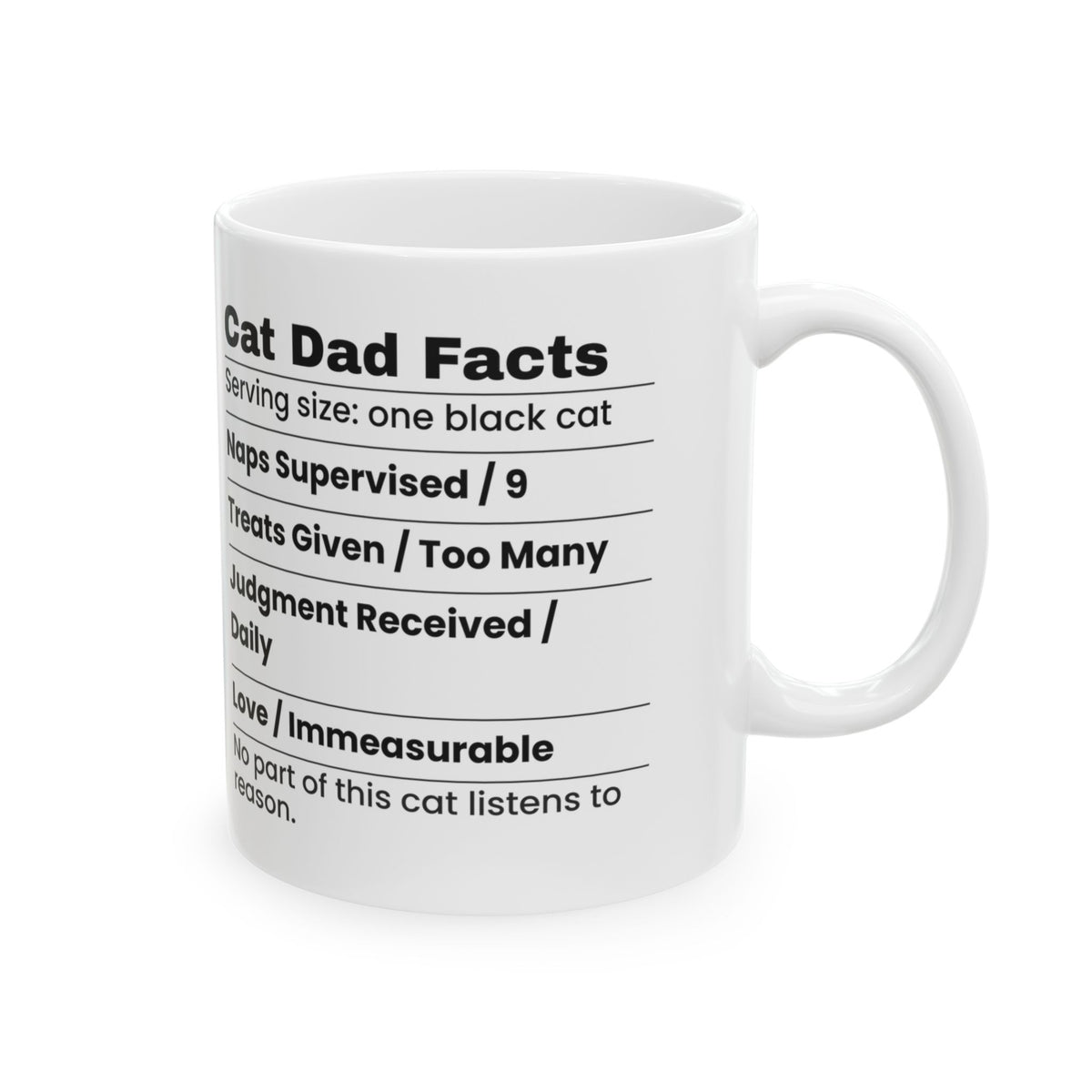 Funny Cat Dad Mug Cat Dad Facts Judgment Received Daily