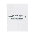 Funny Christmas Throw Blanket Most Likely To Sleep In The Santa Hat Family