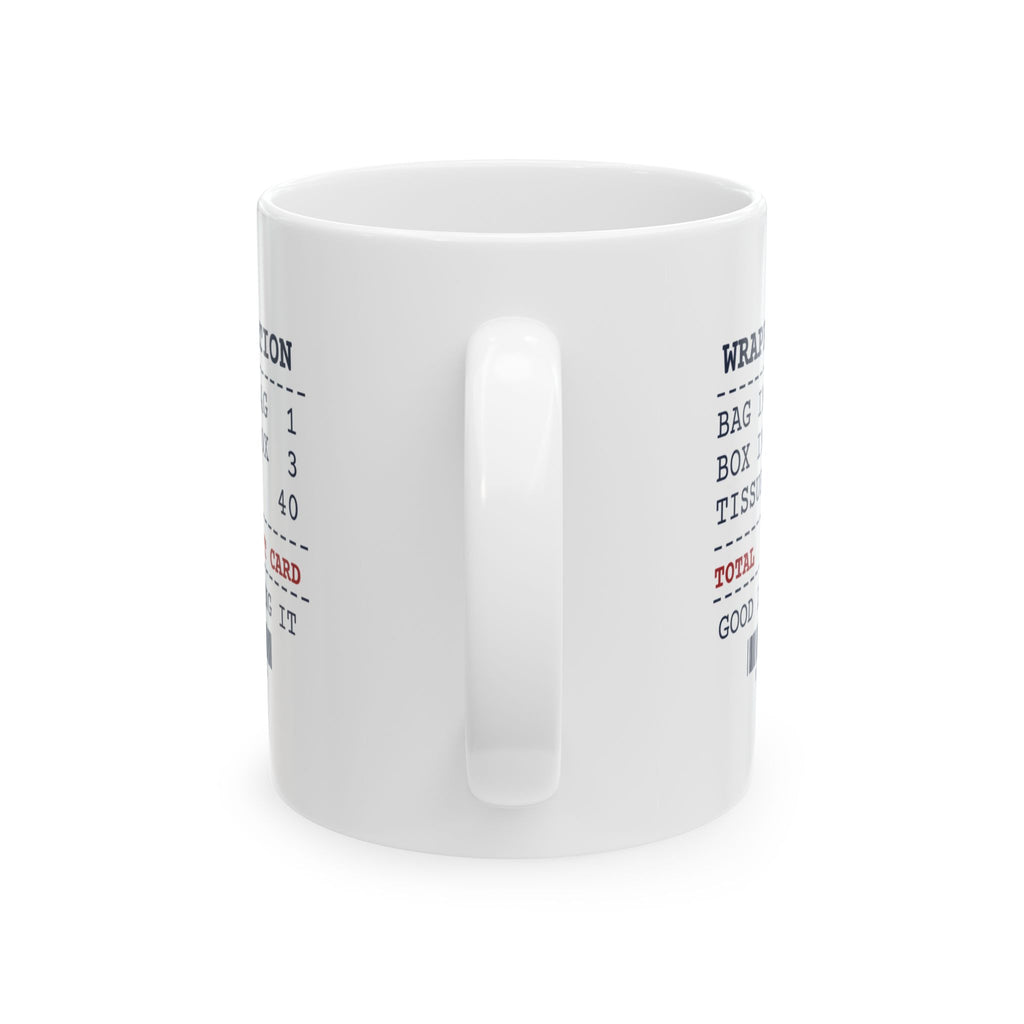 Funny Christmas Wrapping Coffee Mug Bag Within A Bag Within A Box