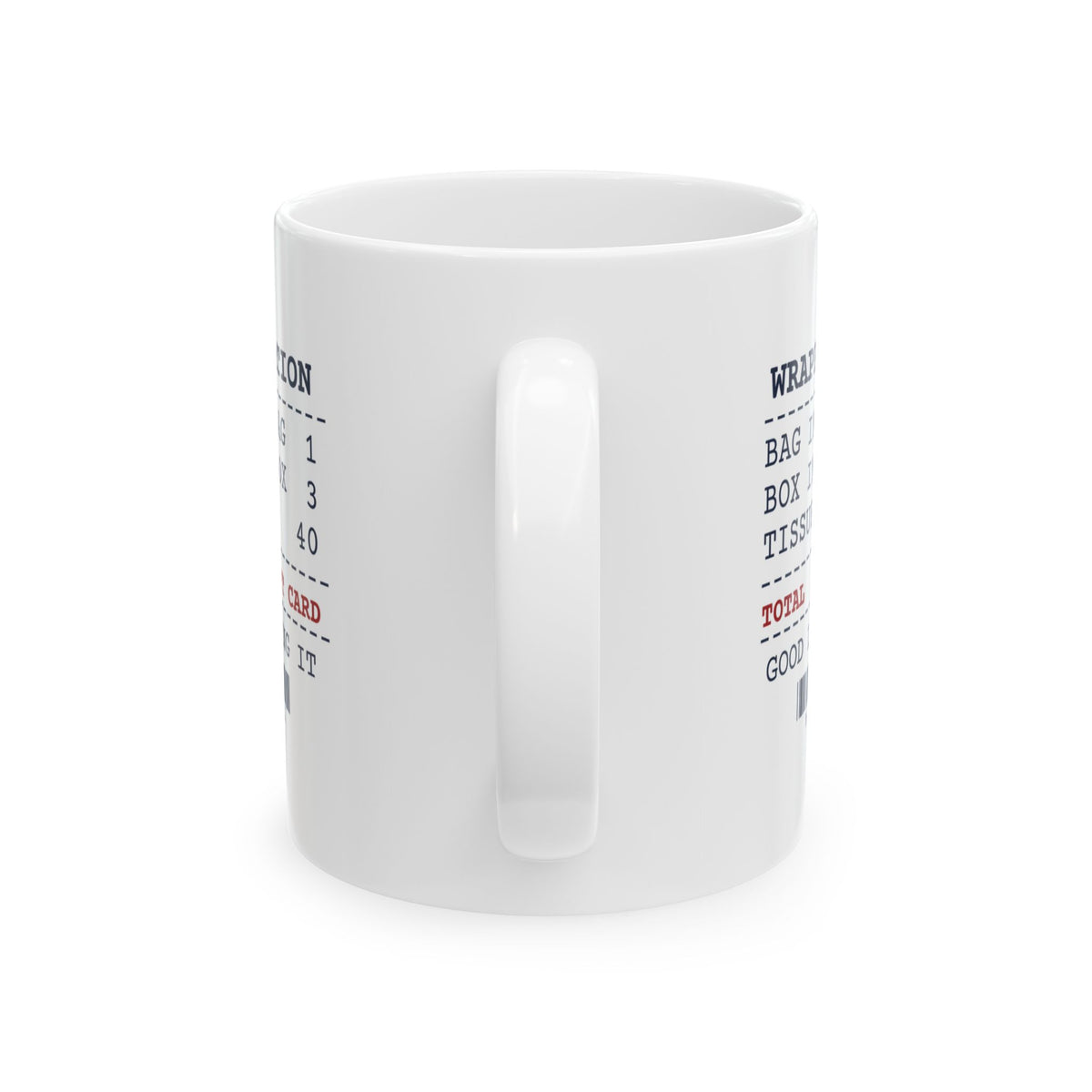 Funny Christmas Wrapping Coffee Mug Bag Within A Bag Within A Box