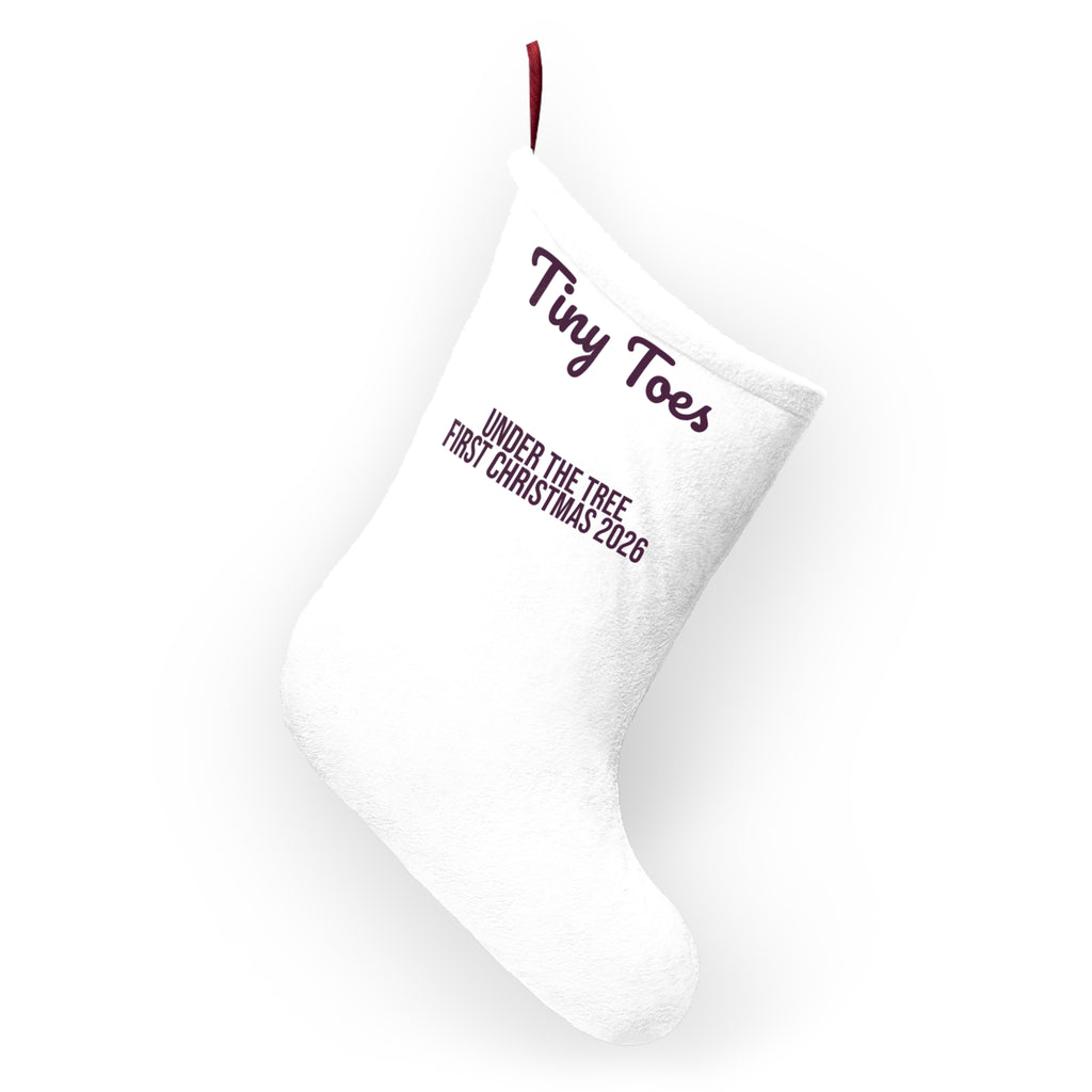 Christmas Stocking Tiny Toes Under The Tree First Christmas 2026