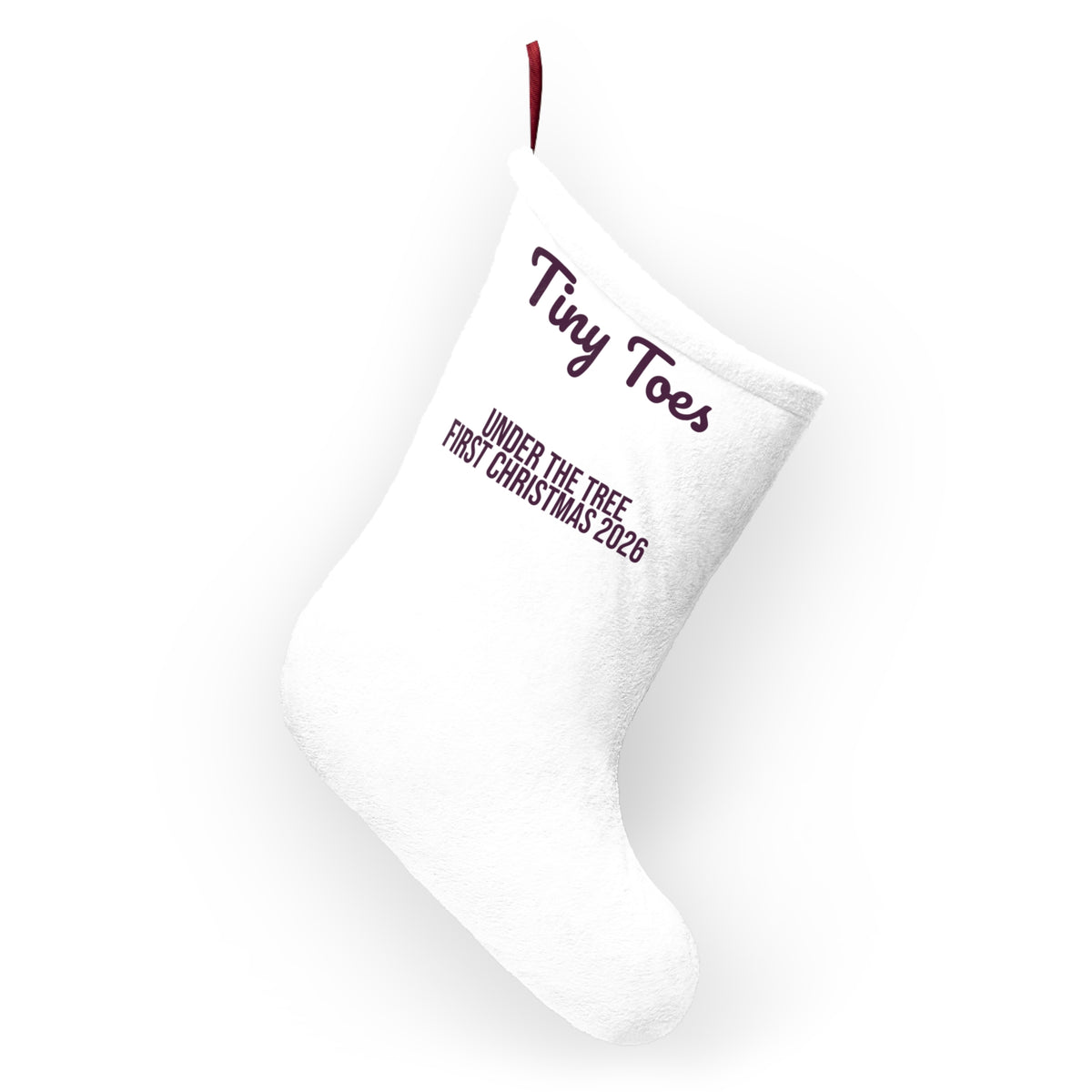 Christmas Stocking Tiny Toes Under The Tree First Christmas 2026