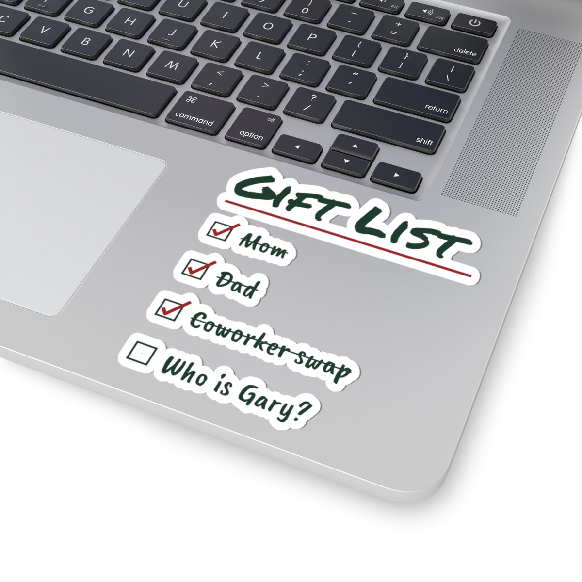 Funny Christmas Sticker Gift List Who Is Gary For Shoppers