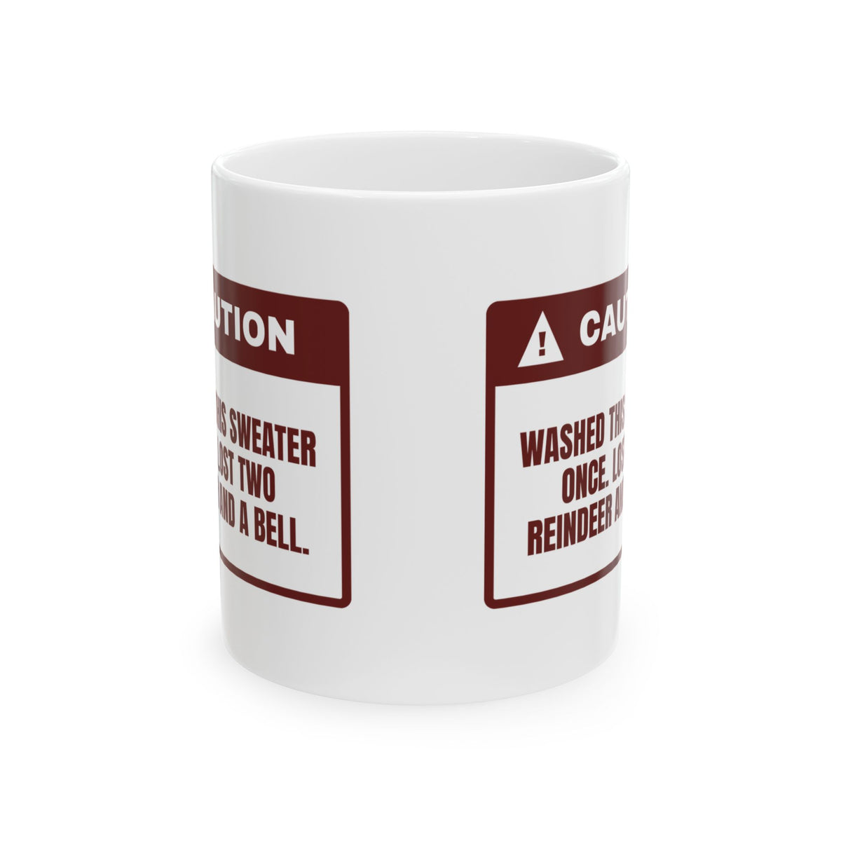 Funny Ugly Sweater Party Coffee Mug Lost Two Reindeer