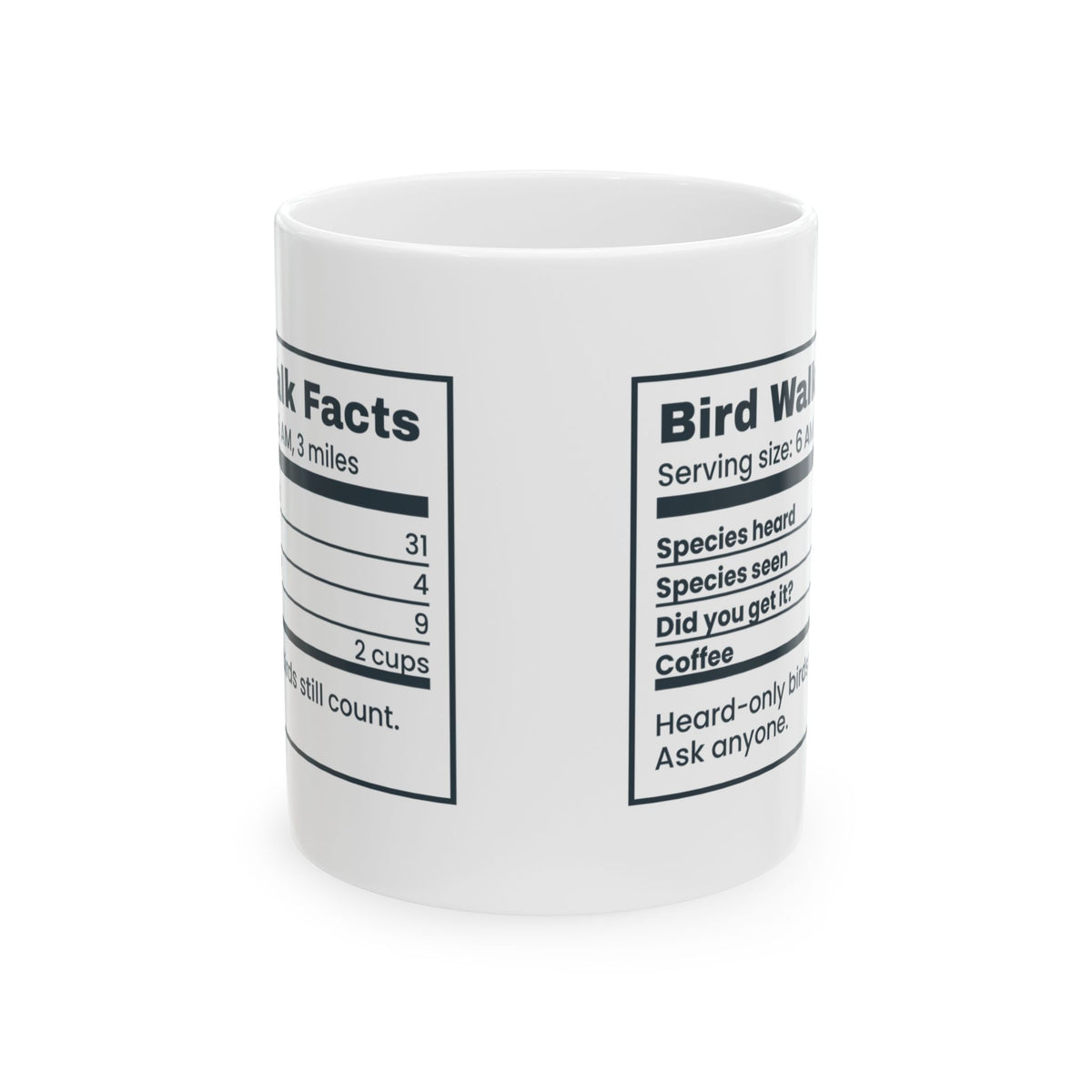 Funny Birdwatching Coffee Mug Bird Walk Facts Species Heard