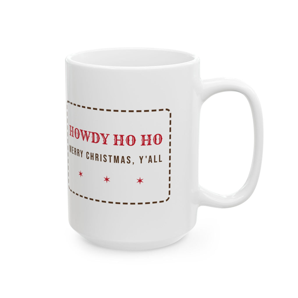 Funny Western Christmas Coffee Mug Howdy Ho Ho