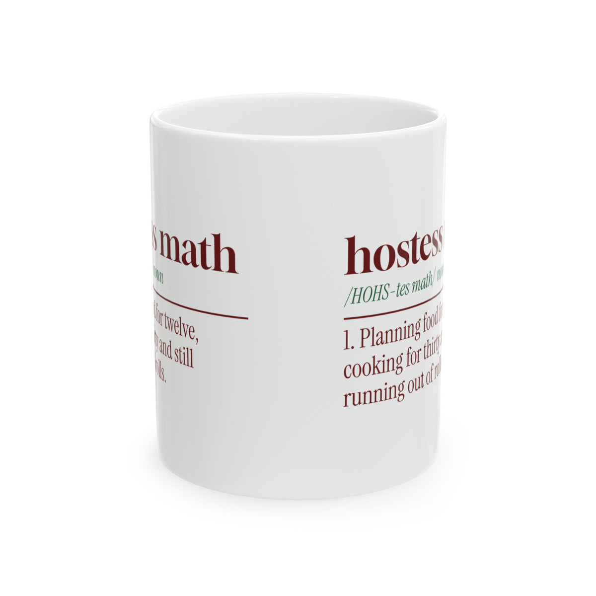 Funny Christmas Host Coffee Mug Hostess Math Dictionary Definition