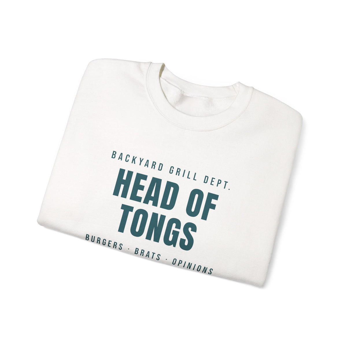 Funny Grill Dad Sweatshirt Head Of Tongs Backyard BBQ