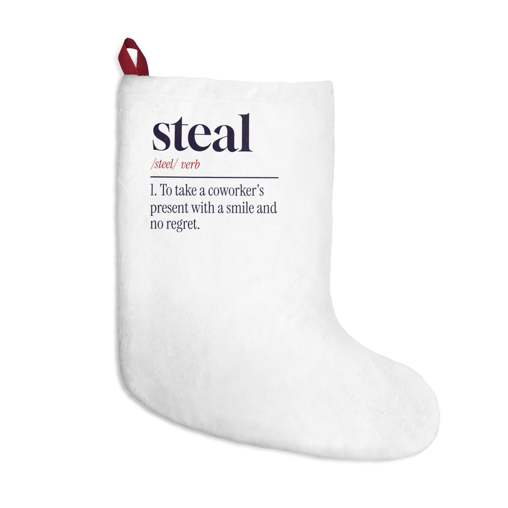 Funny White Elephant Christmas Stocking Steal Dictionary Definition